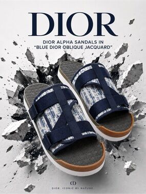 New! 🔥Dior Alpha Sandals in “Blue Dior Oblique Jacquard”🔥